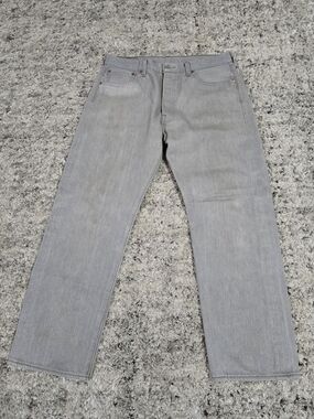 Levi's 501 Light Gray Straight Leg Jeans